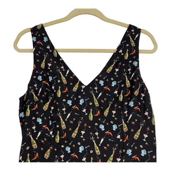 Vintage Nicole Miller Collection 100% Silk Novelty Strawberry Ice-cream print - Picture 3 of 7